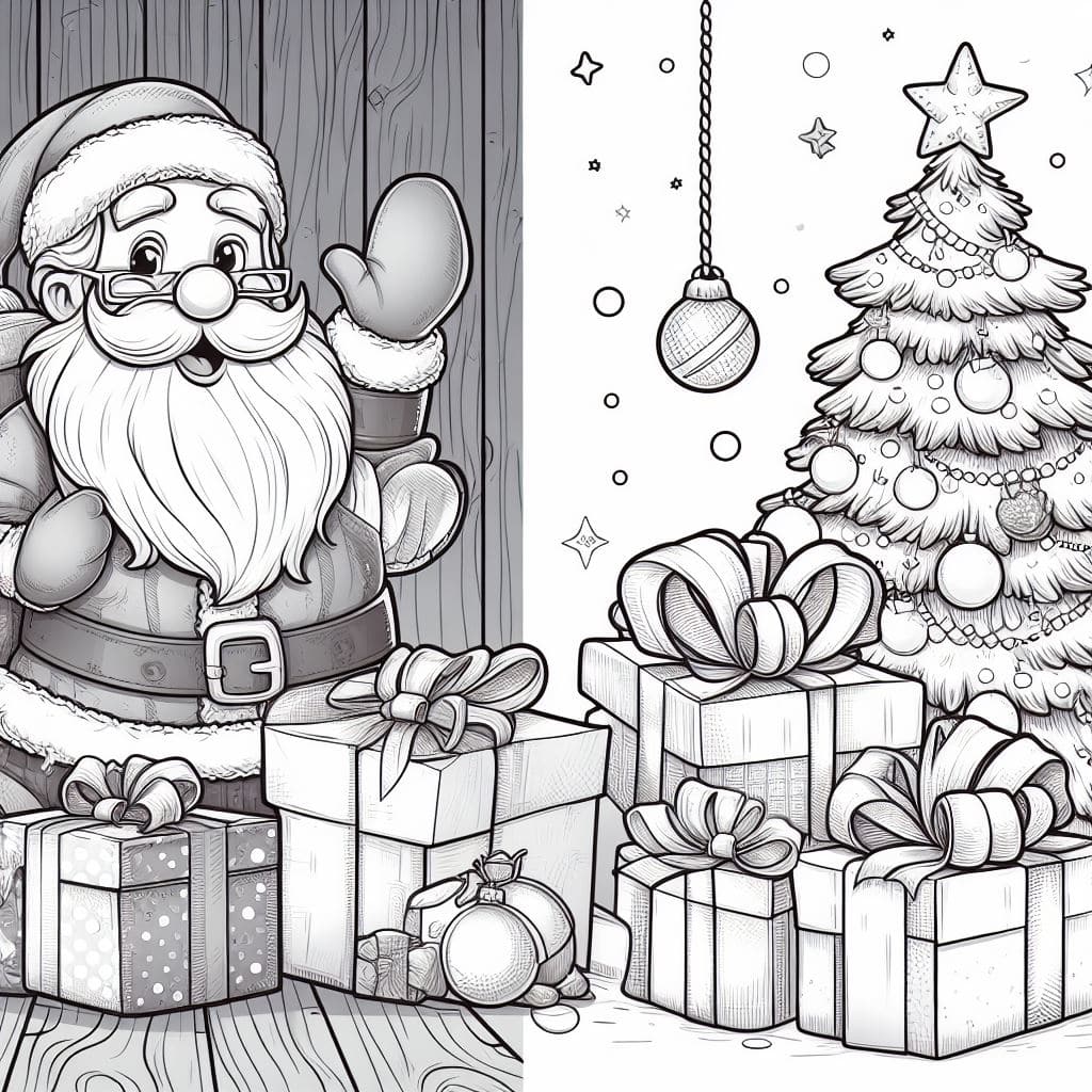 Dibujo de Papá Noel para colorear
