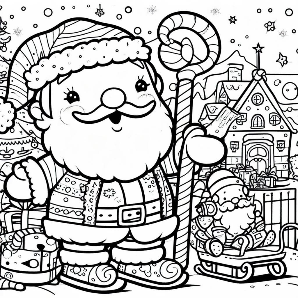 Muñeco de papá noel para pintar