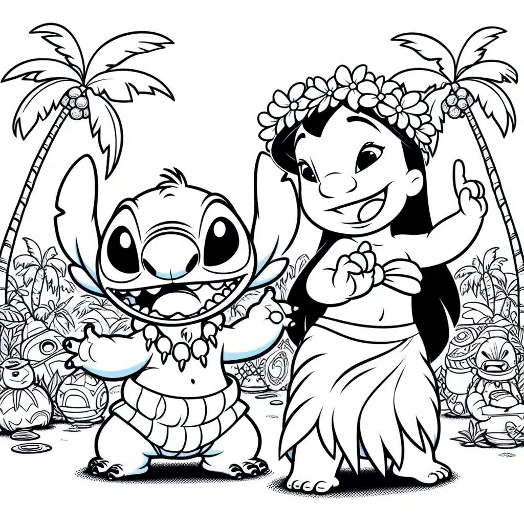 Dibujos de Lilo y Stitch para colorear