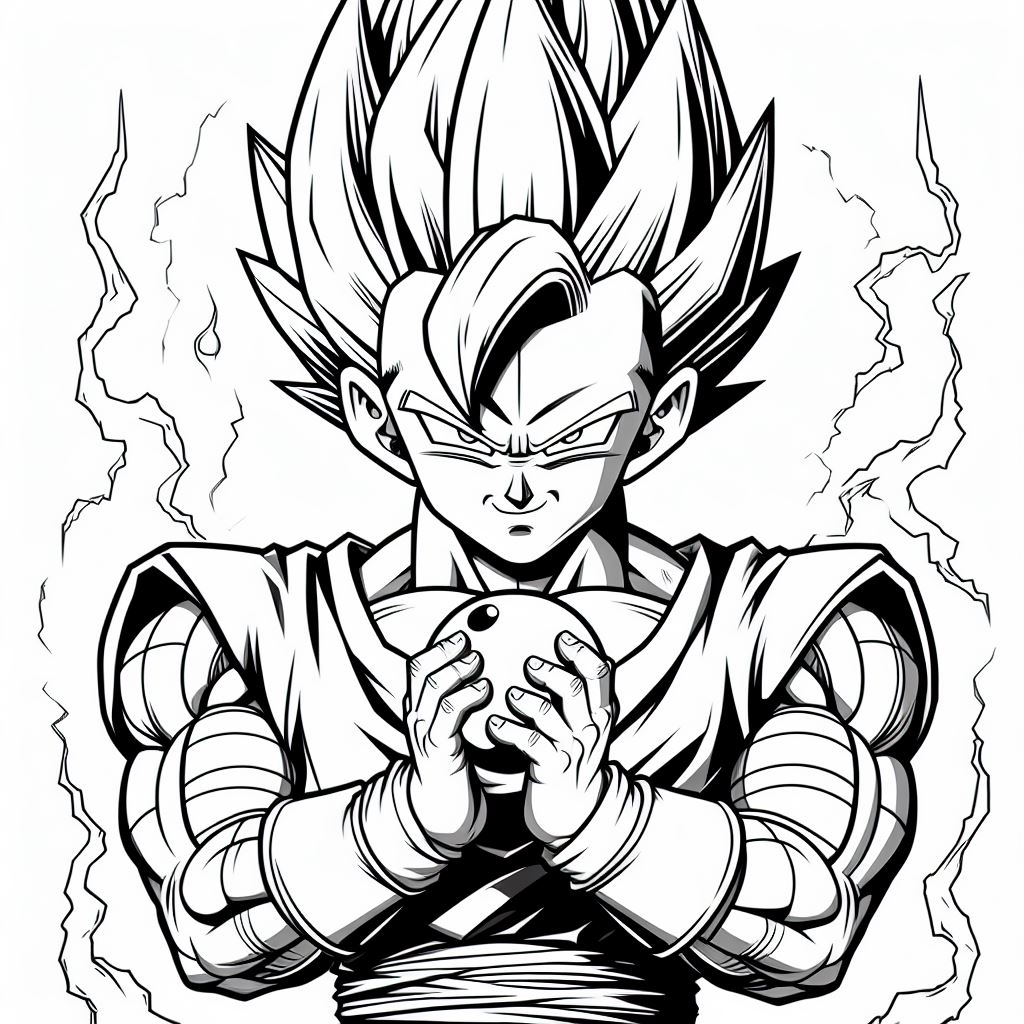 Dibujo de dragon ball para pintar 23