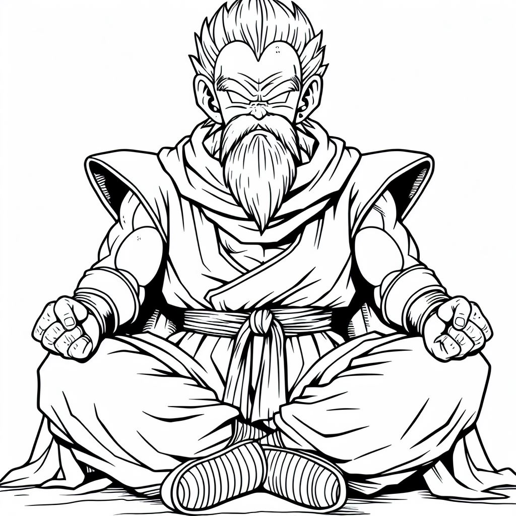 Satán de dragon ball para colorear
