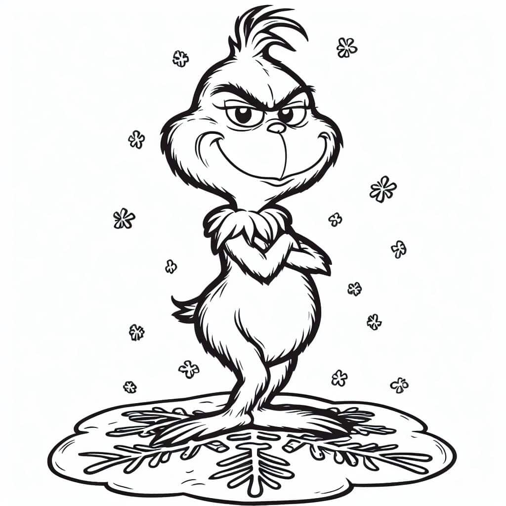 dibujo del grinch para pintar