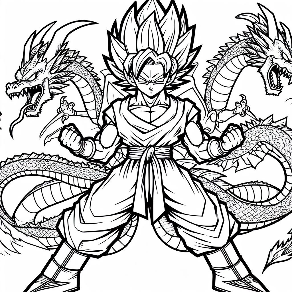Dibujo de Goku para colorear 4