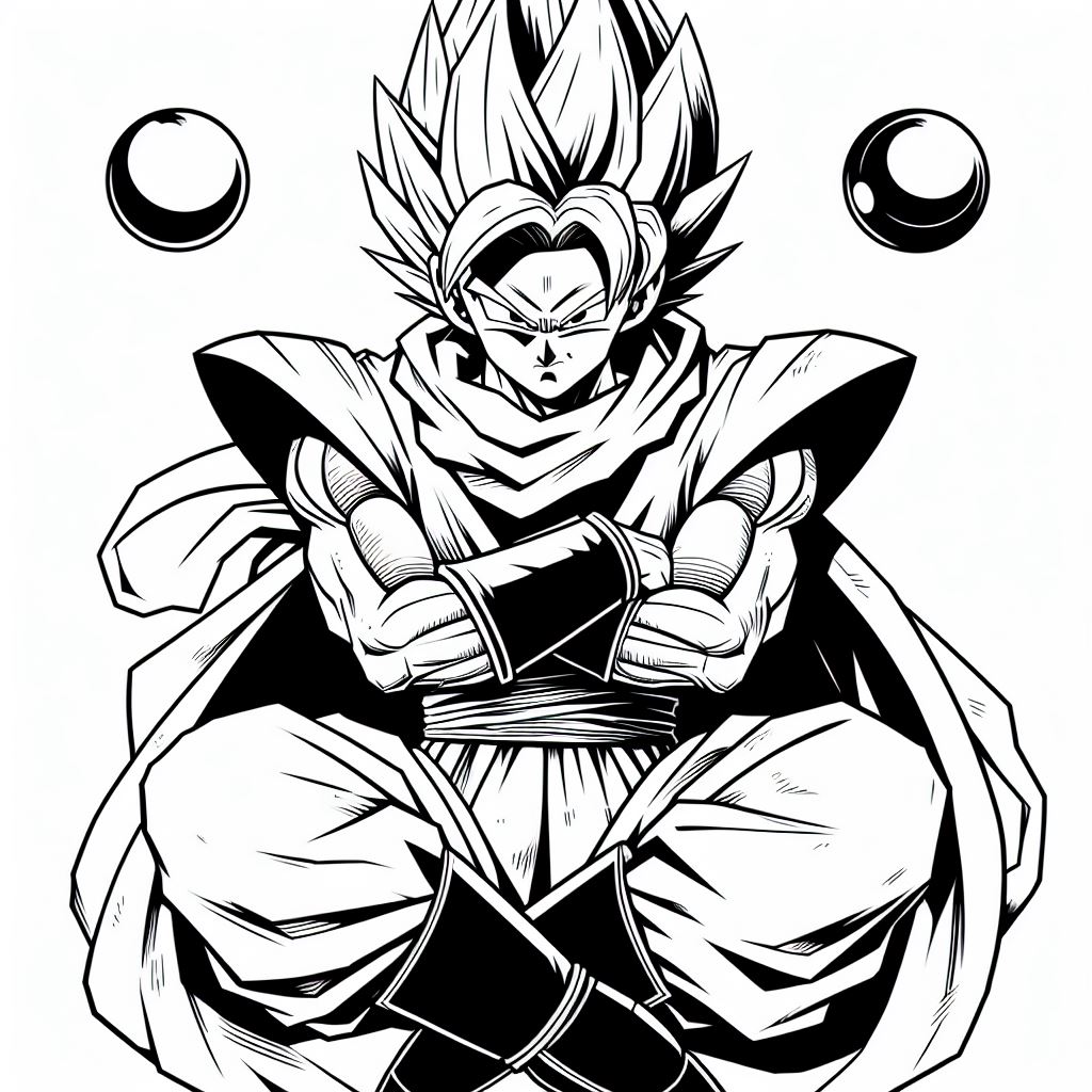 Dibujo de dragon ball para pintar 7