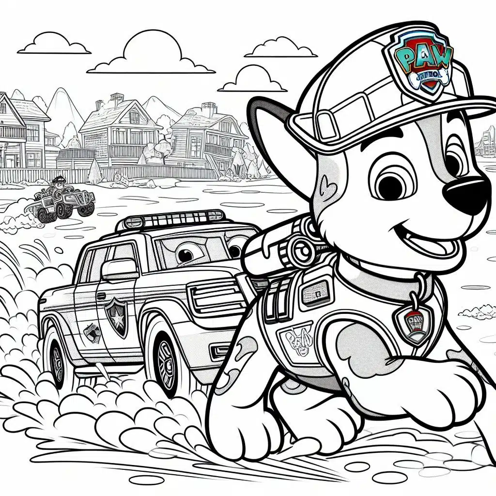 Dibujos de patrulla canina para colorear