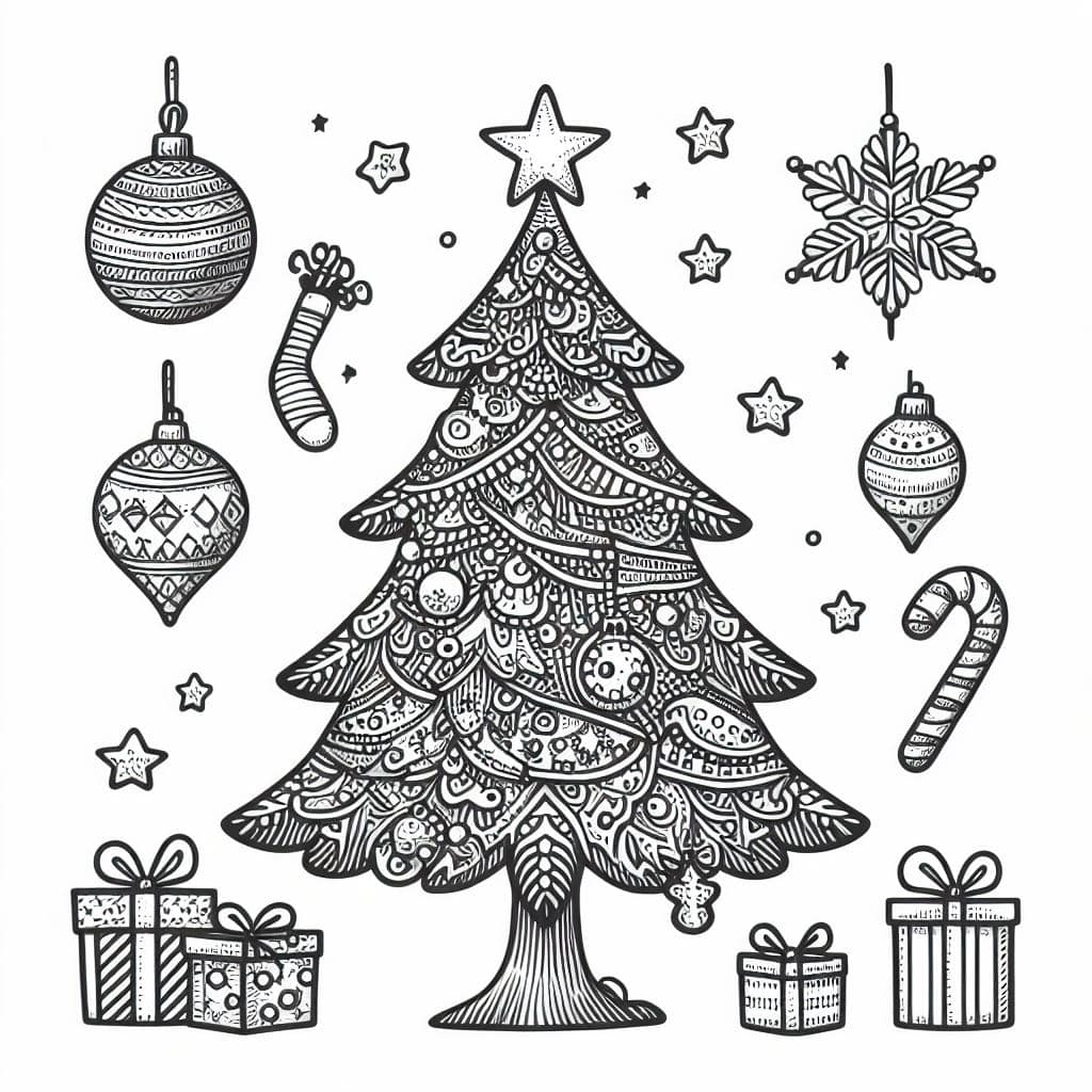 árbol de navidad para pintar