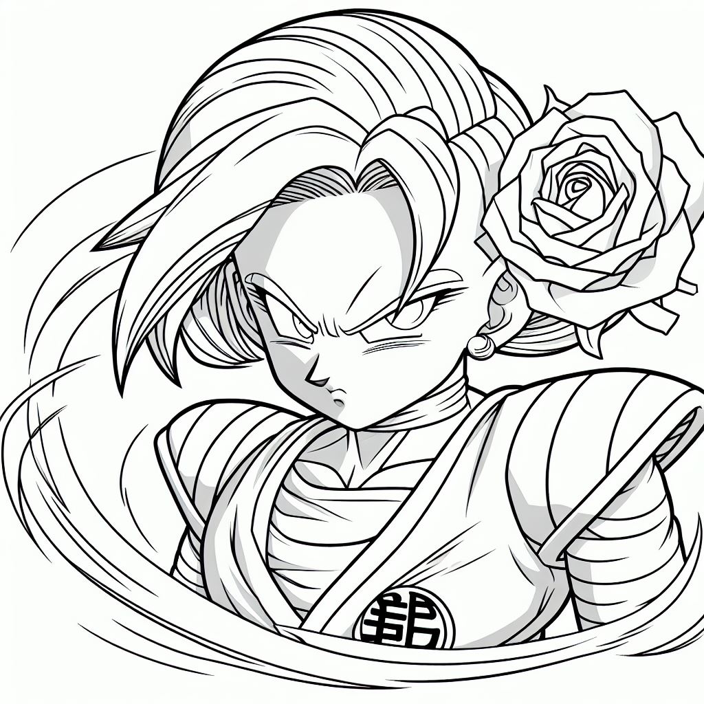 Dibujo de Bulma de dragon ball para colorear
