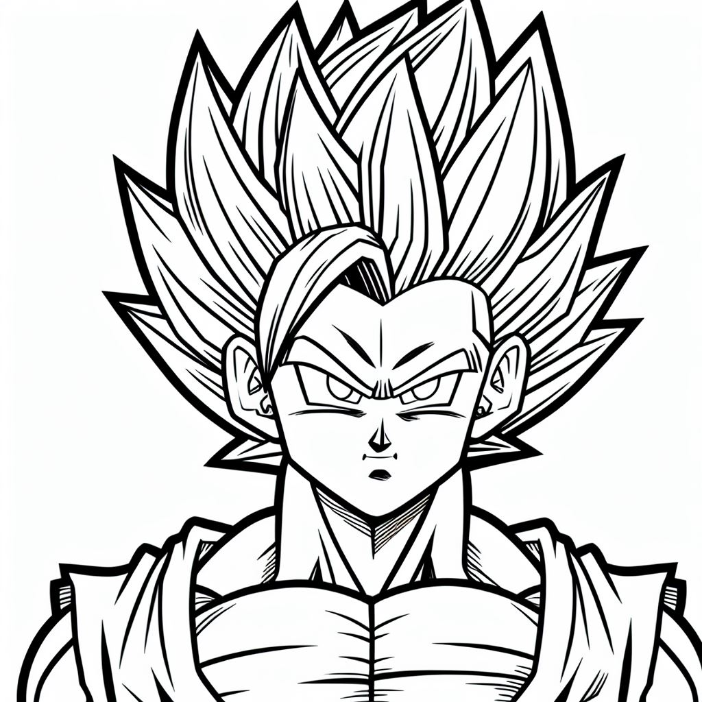 Caricatura de dragon ball para pintar 2