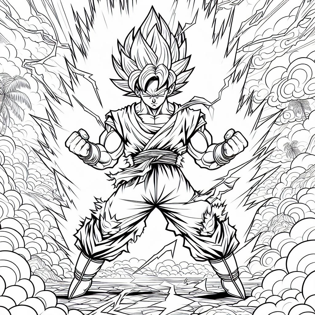 Dibujo de dragon ball para colorear 24