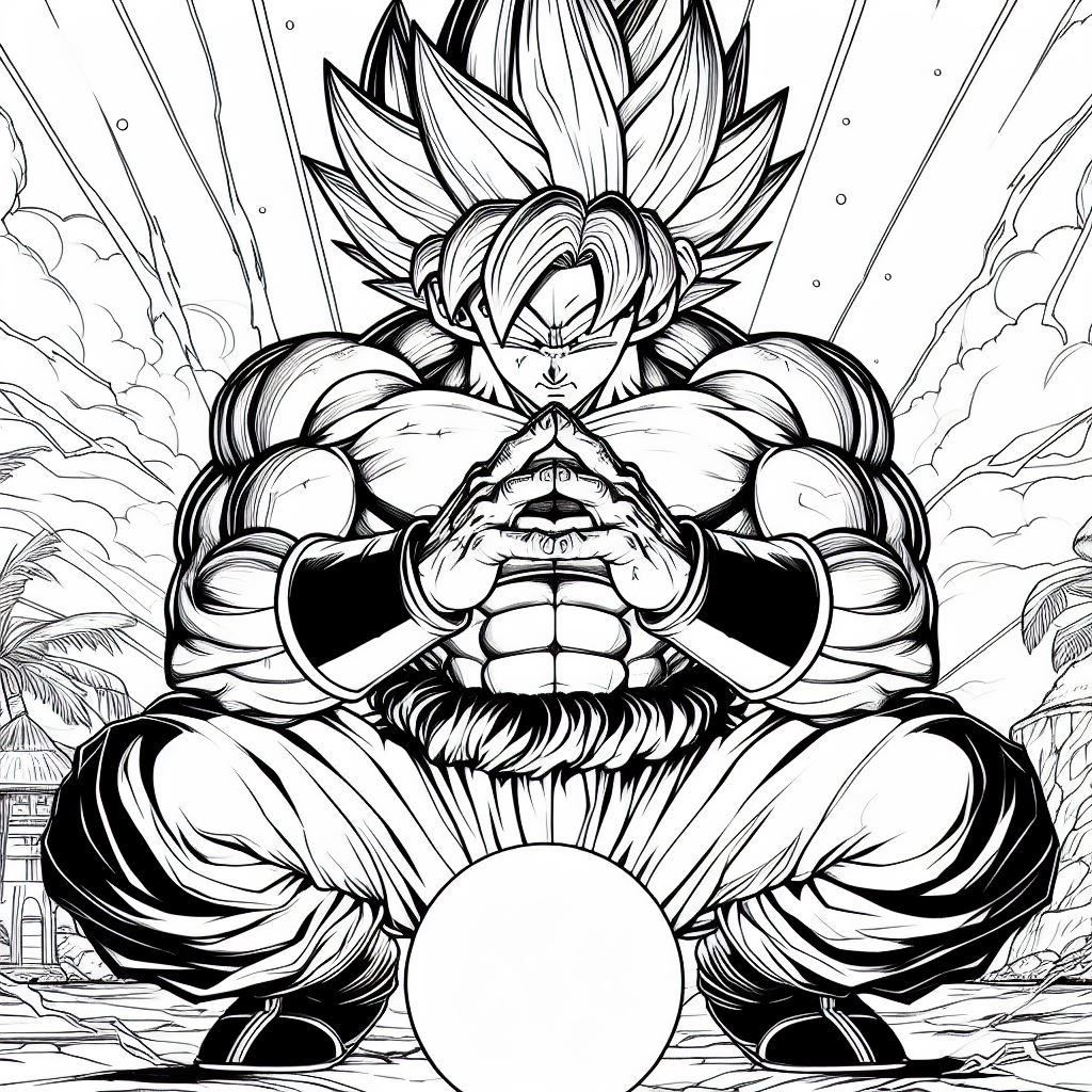 Dibujo de dragon ball para pintar 12
