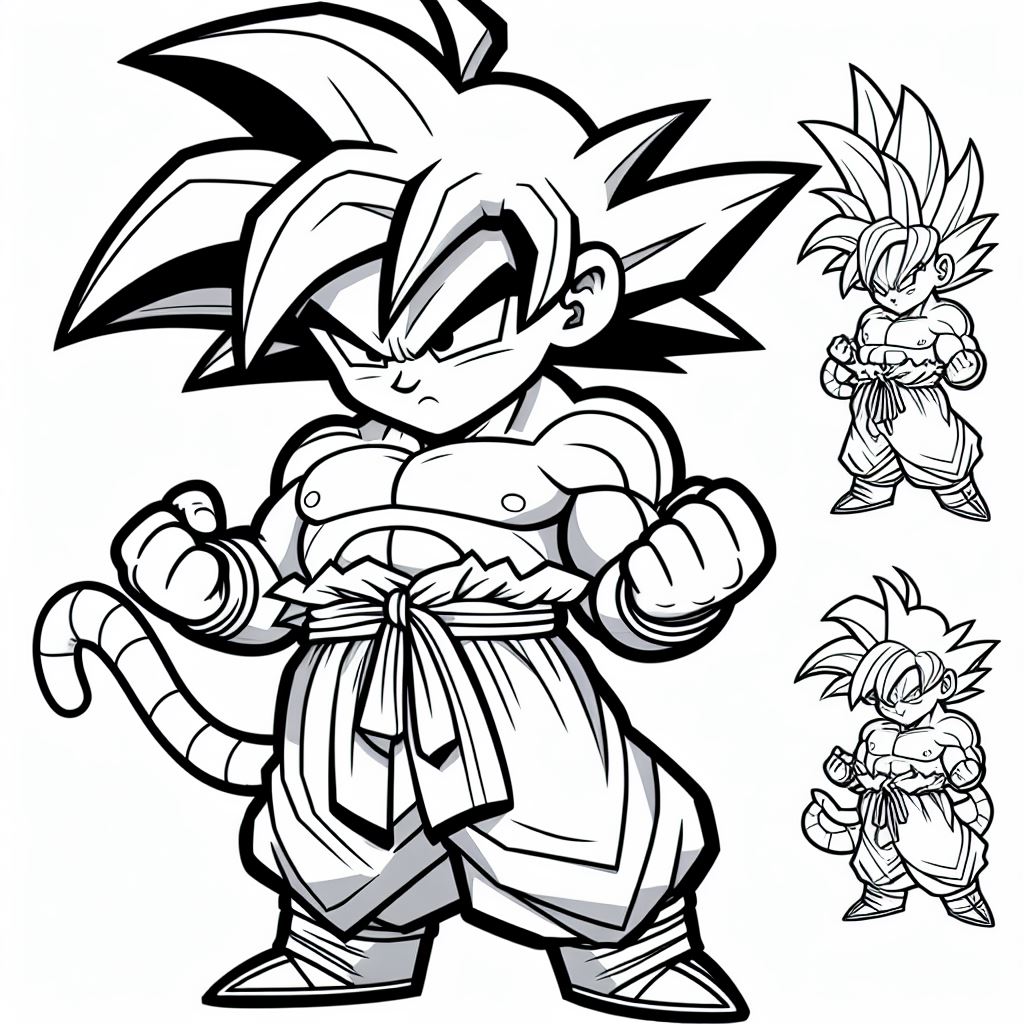 Dibujo de dragon ball para pintar 14