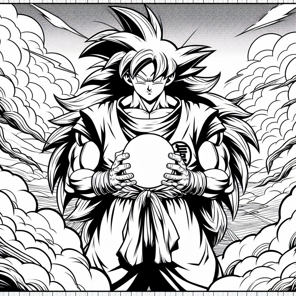 Dibujo de dragon ball para pintar 15
