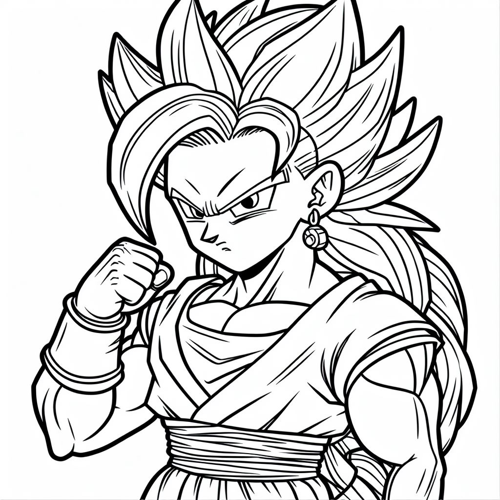 Dibujo de dragon ball para pintar 13