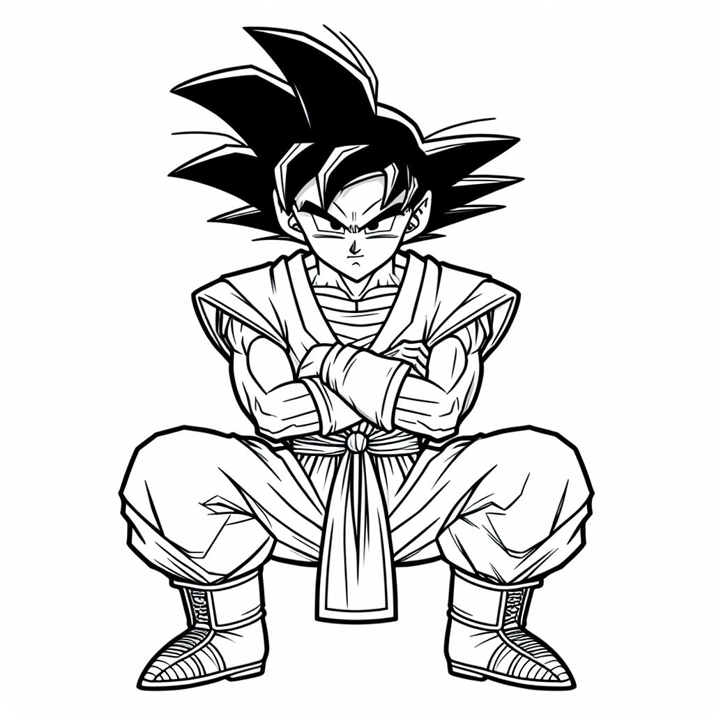 Goku imagen para pintar