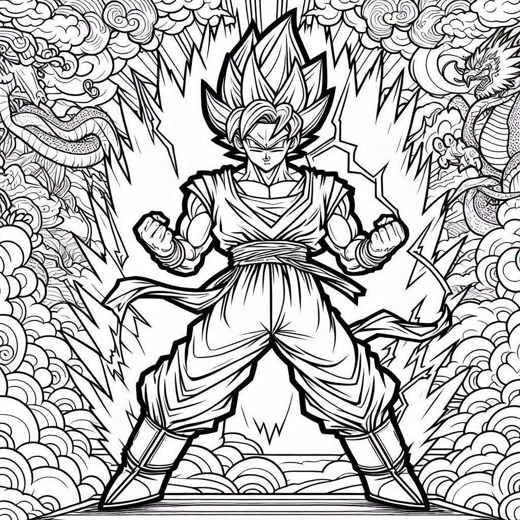 Dibujo de Goku Aesthetic para colorear