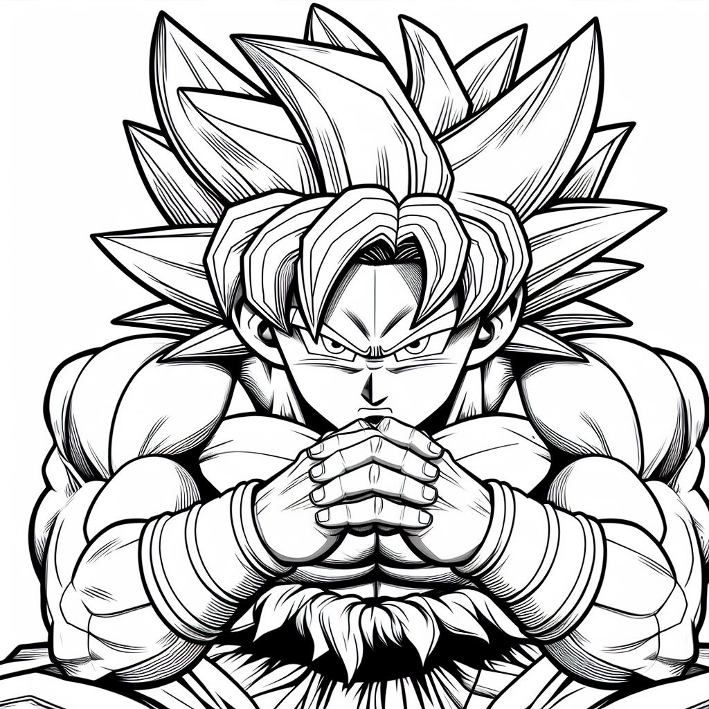 Dibujo de dragon ball para pintar 14