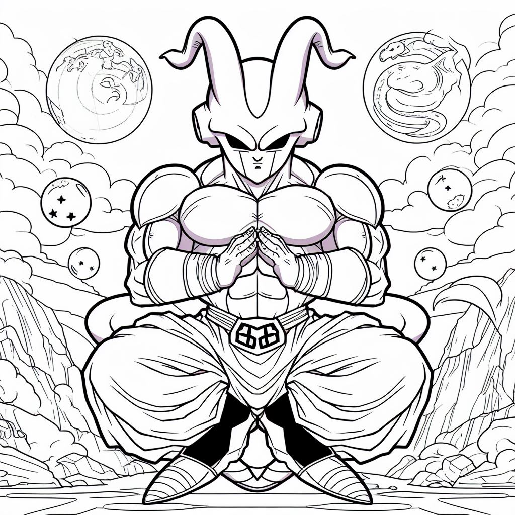 Dibujo de dragon ball para pintar 20