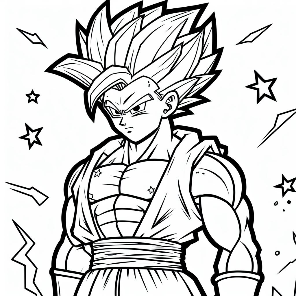 Dibujo de dragon ball para pintar 15