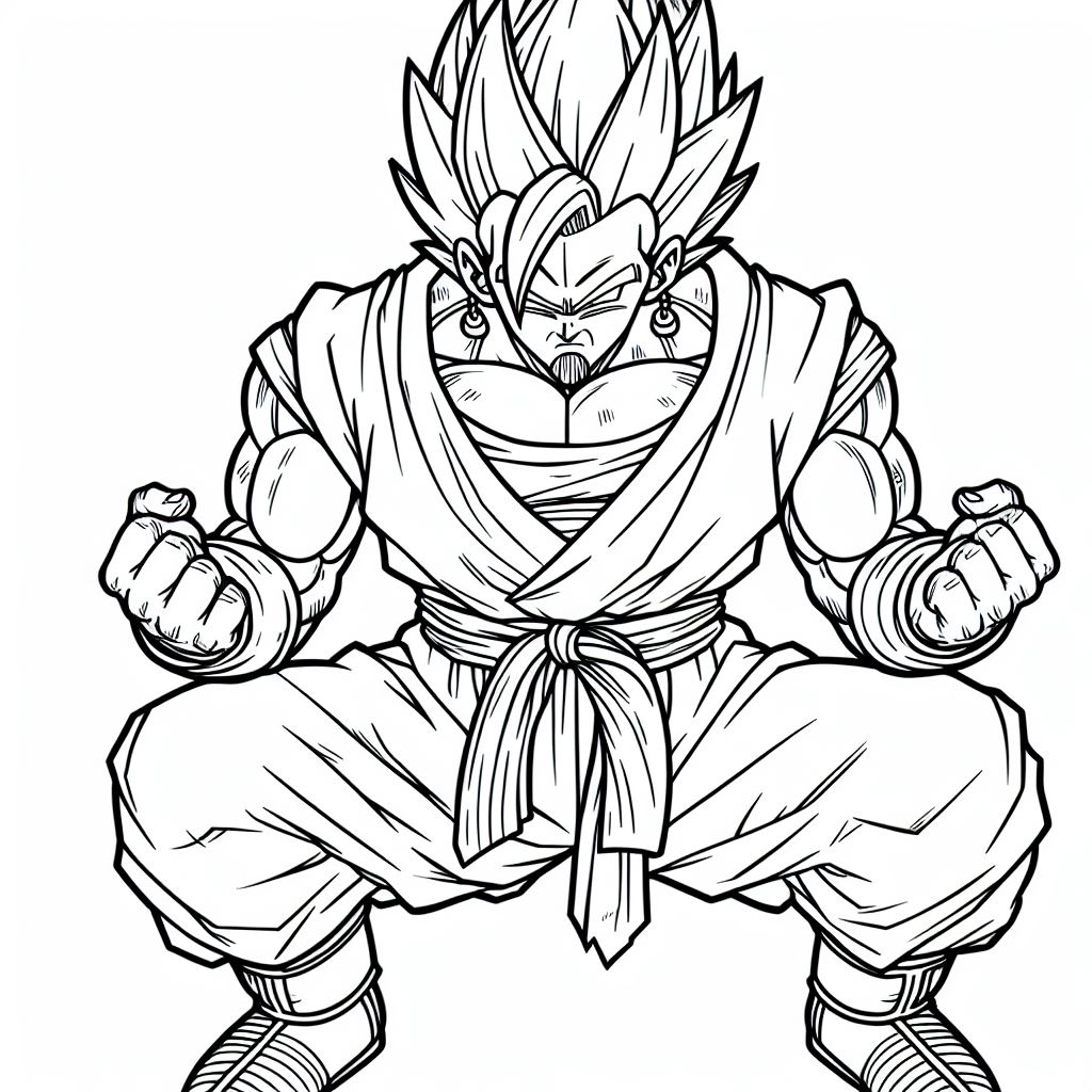 Dibujo de dragon ball para pintar 16