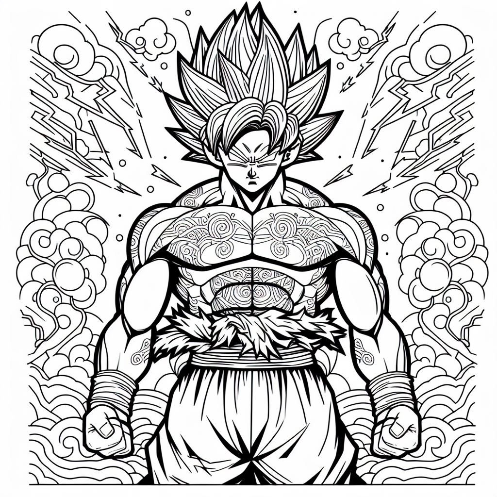 Dibujo de dragon ball para pintar 17