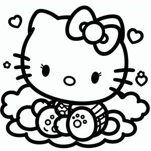 Dibujos de hello kitty para colorear