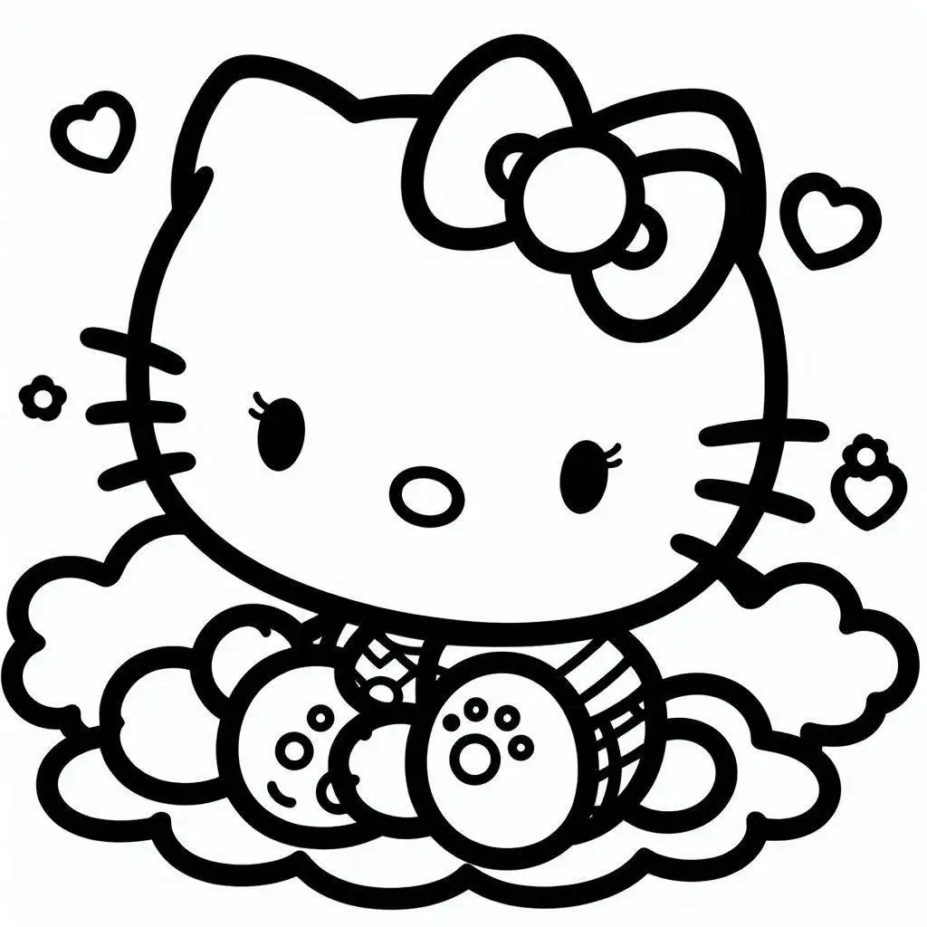 Dibujos para colorear de Hello Kitty: diversión y creatividad para todos 5 dibujos de Hello Kitty para pintar