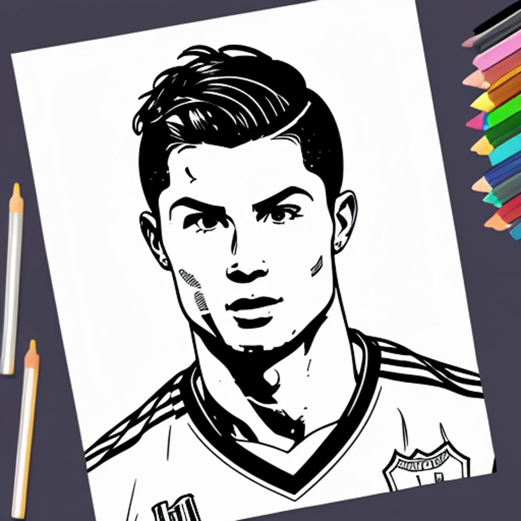 Dibujos de Cristiano Ronaldo para colorear 1