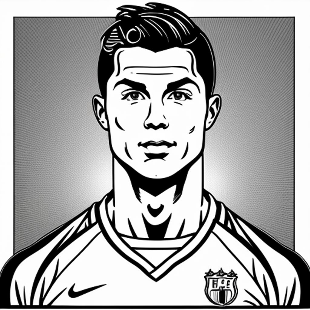 Dibujos de Cristiano Ronaldo para colorear 2