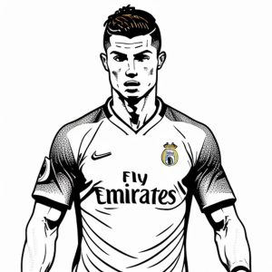 Dibujos de Cristiano Ronaldo para colorear