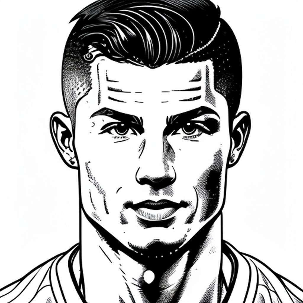 Dibujos de Cristiano Ronaldo para pintar