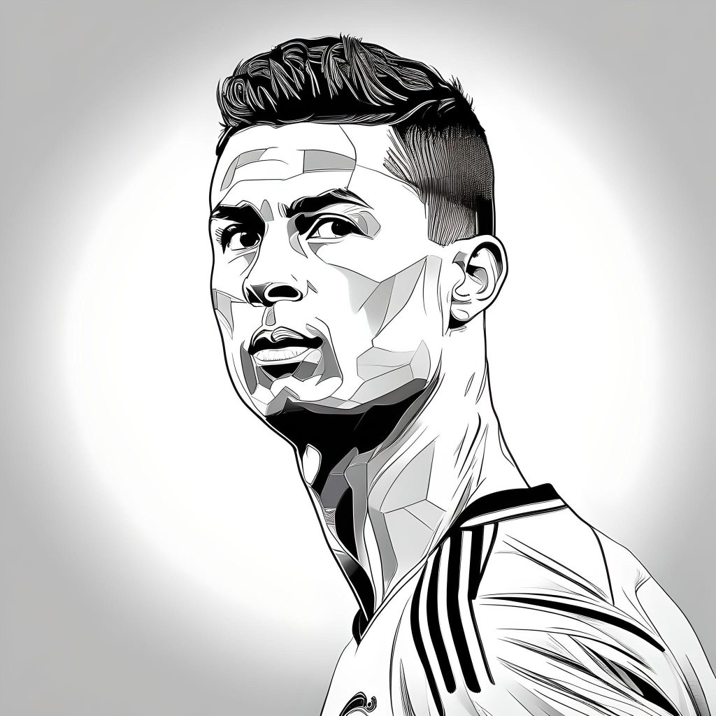 Dibujos de Cristiano Ronaldo para pintar 3