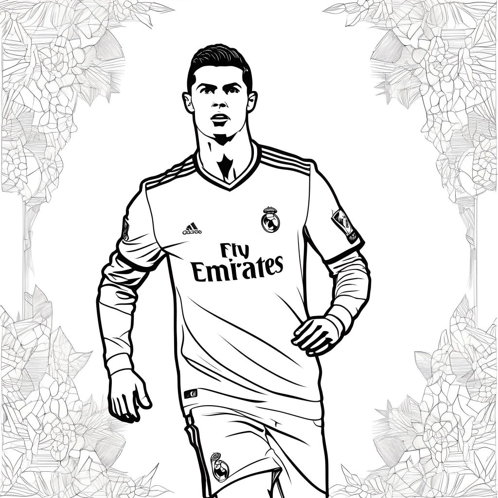 Dibujos de Cristiano Ronaldo para pintar 4
