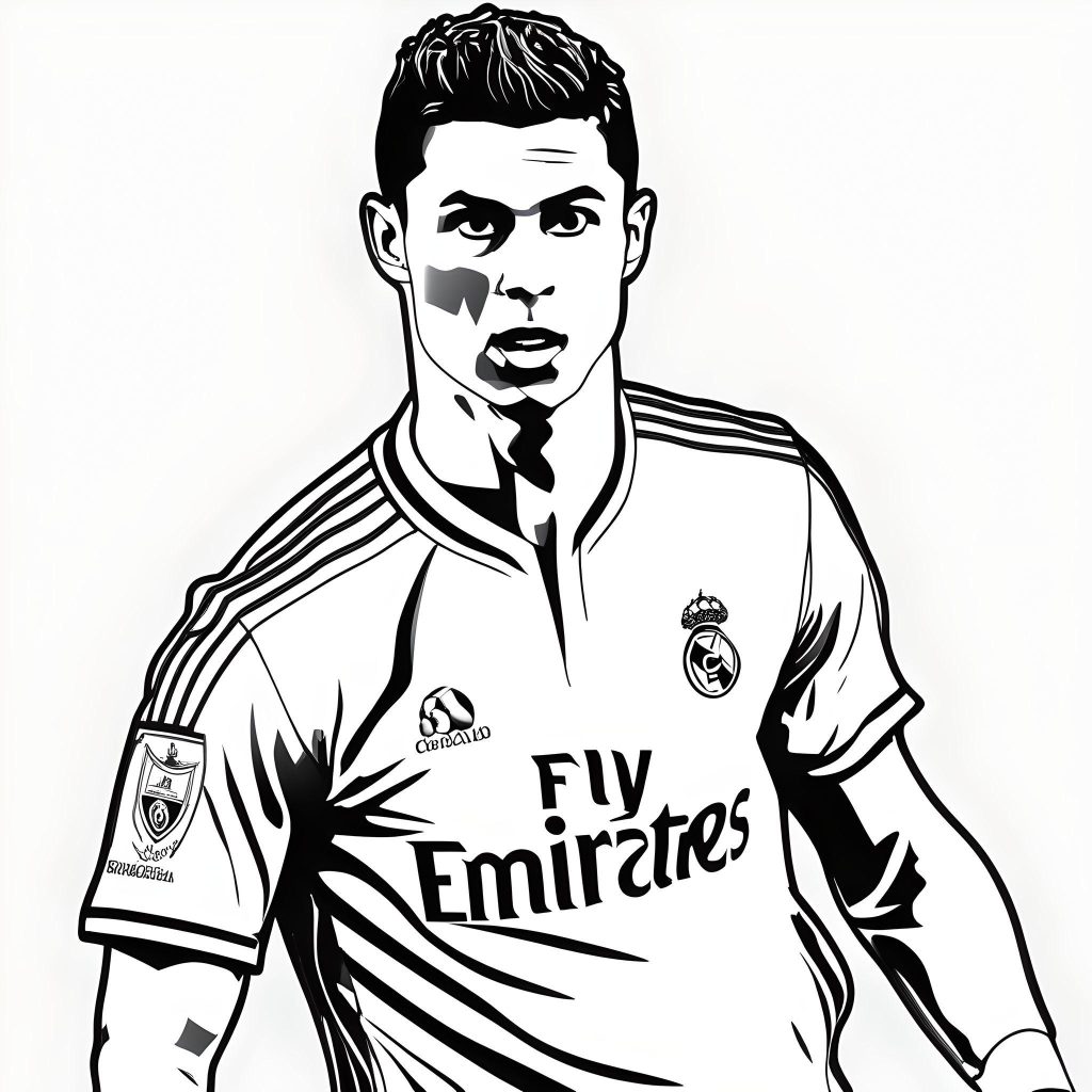 Dibujos de Cristiano Ronaldo para pintar 2