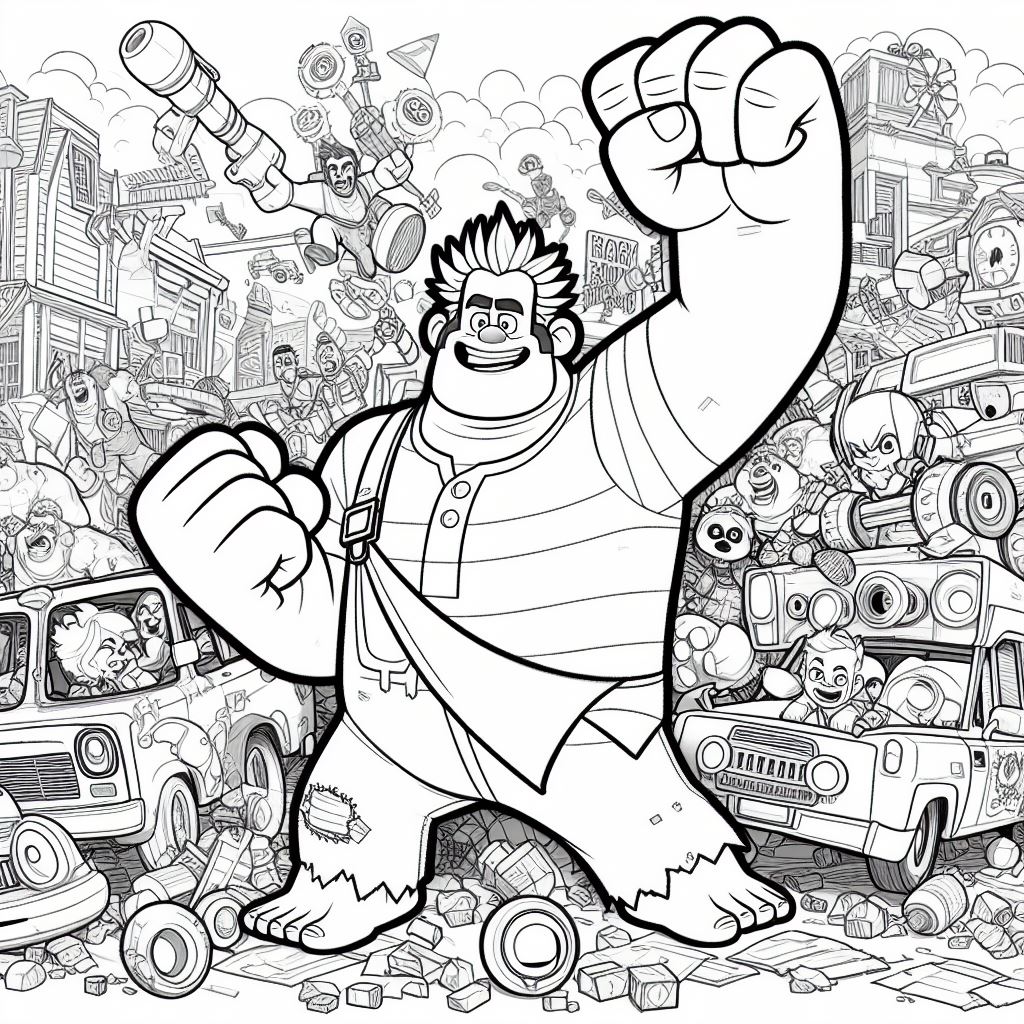 Dibujos de Rompe ralph  para colorear