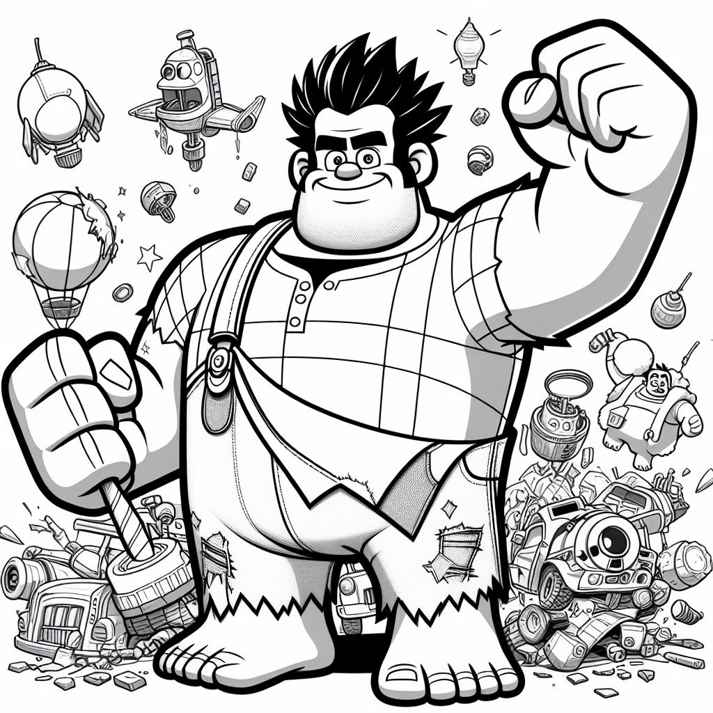 Imágenes de Rompe Ralph para colorear
