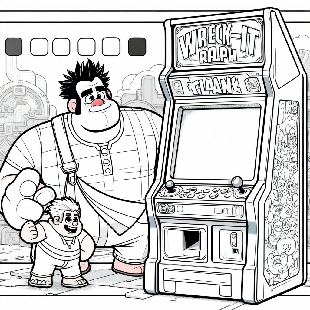 Imagen de Rompe Ralph  para pintar