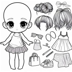 Muñecas para colorear y recortar: Diversión creativa para todas las edades