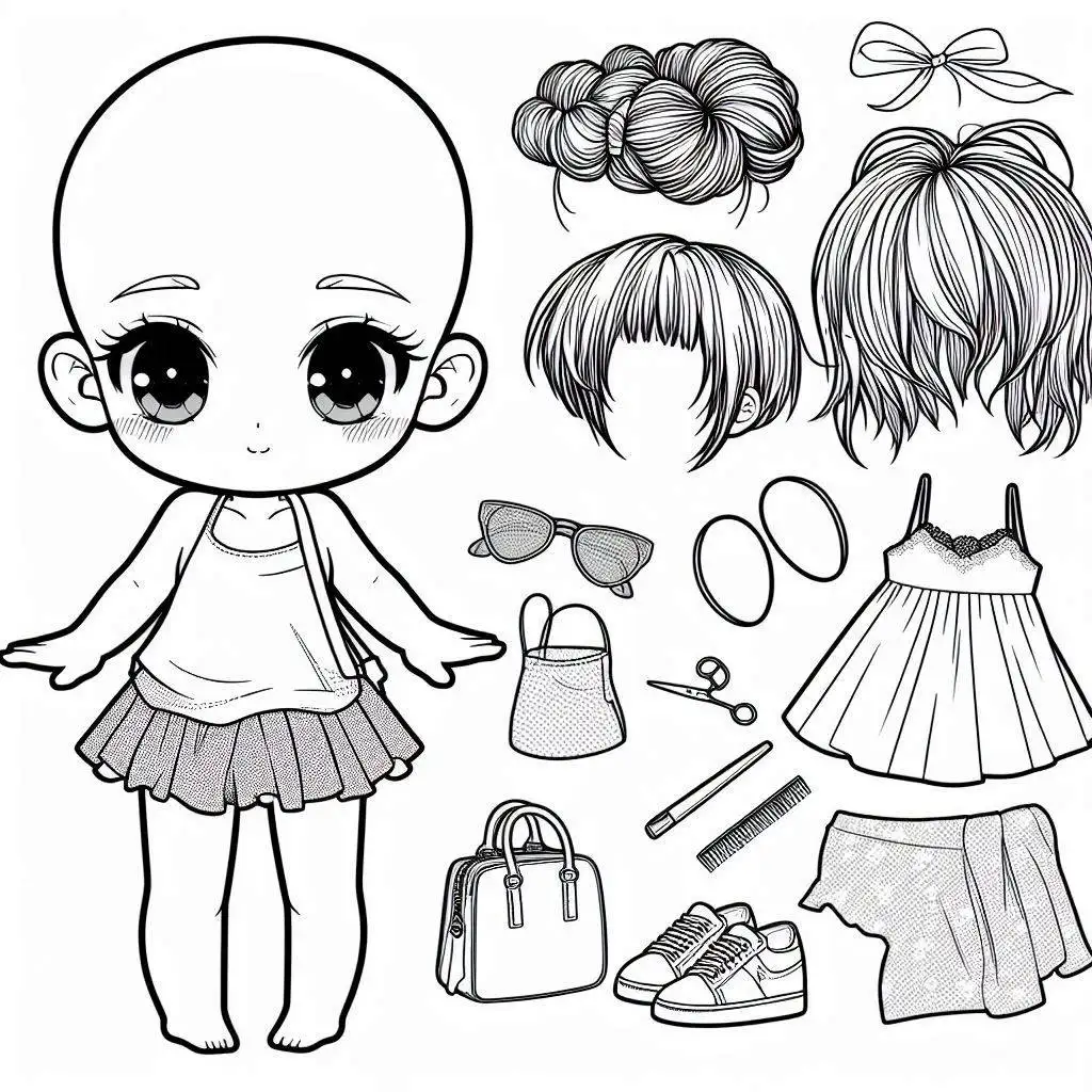 Muñecas para colorear y recortar: Diversión creativa para todas las edades