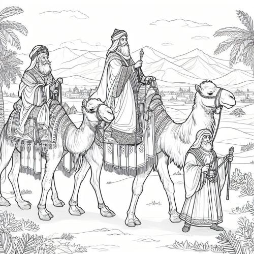 Dibujo de los tres reyes magos para colorear 33