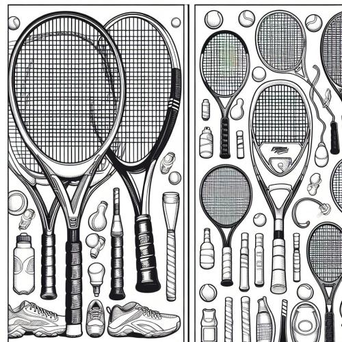 Raquetas de tenis para colorear 6