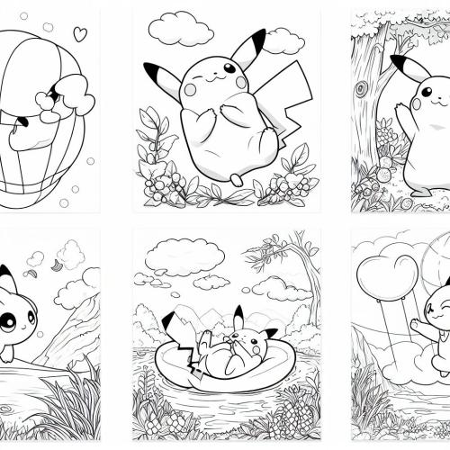 Pikachu dibujo de Pokémon para colorear