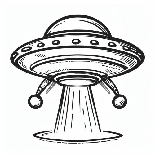 Dibujo de nave extraterrestre para colorear